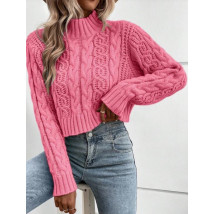 Ružový pletený sveter-297271-03