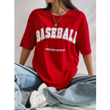 Červené tričko BASEBALL-308206-03