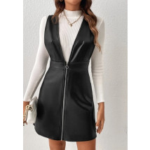 Čierne koženkové šaty-292176-01