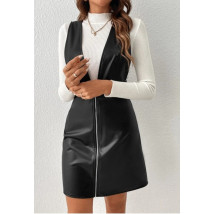 Čierne koženkové šaty-292176-01