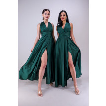 Zelené dlhé saténové šaty-266384-01