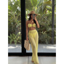 Žltý trojdielny plavkový set-327521-03