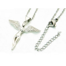 Oceľový náhrdelník anjel-205588-01