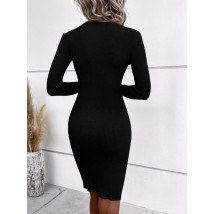 Čierne pletené šaty-308033-02