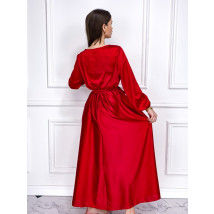 Červené dlhé saténové šaty-259914-014