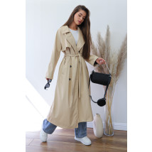 Béžová dlhá koženka-290941-05