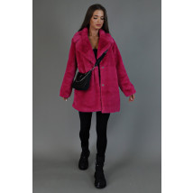Ružový kožušinový kabát-275474-05