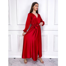 Červené dlhé saténové šaty-259914-014
