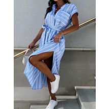 Modré pruhované šaty-325993-01