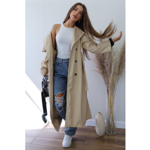 Béžová dlhá koženka-290941-05