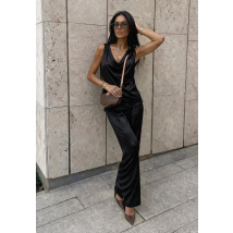 Čierny saténový komplet-327074-08