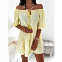 Žlté krátke šaty-270065-02