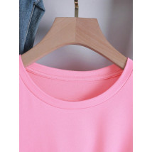 Ružové oversize tričko s potlačou-316563-02
