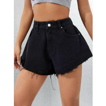 Čierne rifľové kraťasy-302613-02