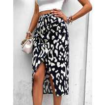 Čierna vzorovaná sukňa-288137-010