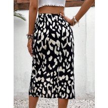 Čierna vzorovaná sukňa-288137-010