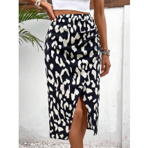 Čierna vzorovaná sukňa-288137-010