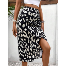 Čierna vzorovaná sukňa-288137-010