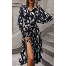 Čierno-biele vzorované šaty-289928-01