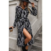 Čierno-biele vzorované šaty-289928-01