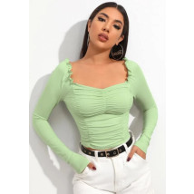 Svetlozelený top s dlhým rukávom-289636-04