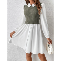 Bielo-zelené košeľové šaty-280598-011