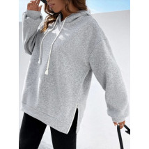 Sivá oversize mikina s kapucňou-295102-03