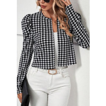 Čierno-biele vzorované sako-289634-012