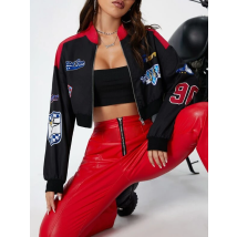 Čierna tenká crop vetrovka-280611-04