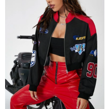 Čierna tenká crop vetrovka-280611-04