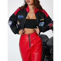 Čierna tenká crop vetrovka-280611-04