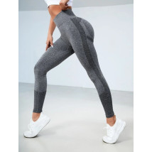 SIVÉ PUSH-UP LEGÍNY S VYSOKÝM PÁSOM-280332-039