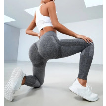 SIVÉ PUSH-UP LEGÍNY S VYSOKÝM PÁSOM-280332-039