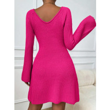 Ružové pletené šaty-316693-01