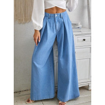 Svetlomodré široké rifľové nohavice-309159-01