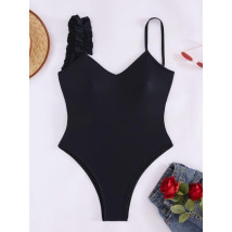 Čierne celé plavky s aplikáciou-302703-03