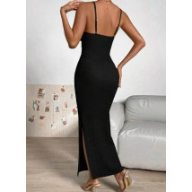 Čierne šaty s rozparkom-302680-02
