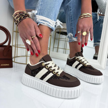 Hnedé čipkované tenisky-326303-04