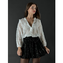 Čierna flitrovaná puffy sukňa-313316-03