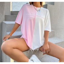 Ružovo-biele tričko-280639-01