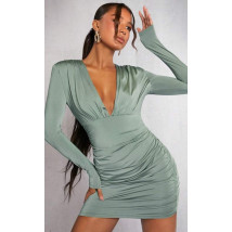 Zelené riasené šaty-290354-02