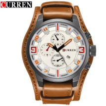 Pánske hodinky s koženým remienkom-317087-013