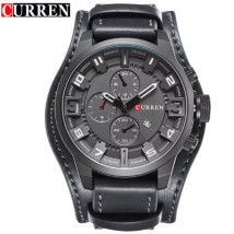 Pánske hodinky s koženým remienkom-317086-012