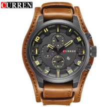 Pánske hodinky s koženým remienkom-317085-010