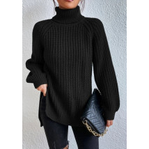 Čierny pletený sveter-295196-01