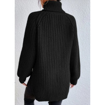 Čierny pletený sveter-295196-01