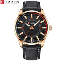 Pánske hodinky s koženým remienkom-317083-09
