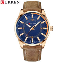 Pánske hodinky s koženým remienkom-317084-010