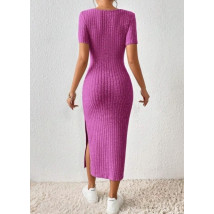 Dlhé cyklamenové šaty-302826-03