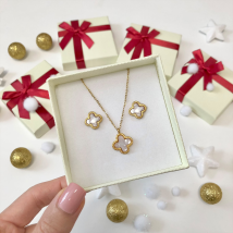 Dámska oceľová súprava s krabičkou Olivia-295602-05